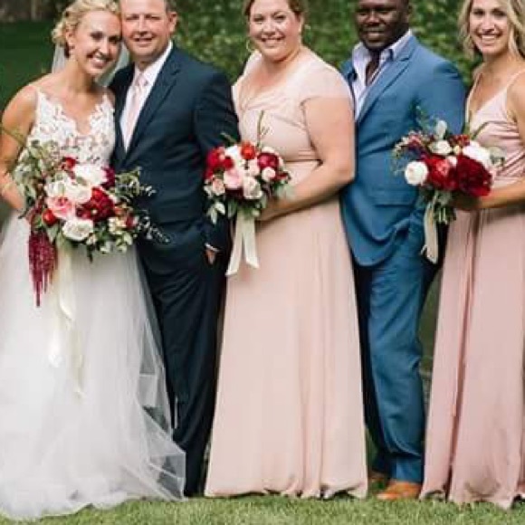 Blush Maxi Dress Bridesmaid - Picture 7 of 8